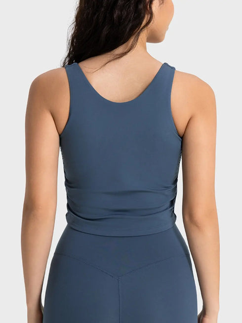 'Lola' Cropped Sport Tank - Celes Fashion